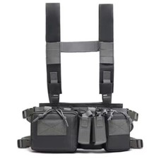 Taktische Slimline Airsoft Molle Weste Softair Low Profile Chest Rig Grau comprar usado  Enviando para Brazil
