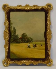 Około 1950 Stary obraz, Nasiany, olej, 39,5 x 32 cm na sprzedaż  PL
