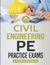 Civil Engineering PE Practice Exams: 2 Full Breadth Exams , Practice, Civil PE , comprar usado  Enviando para Brazil