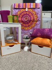 Acessórios para quarto American Girl Julie’s mesa de cabeceira pipoca terrário aposentado comprar usado  Enviando para Brazil