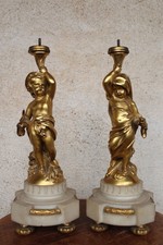 Paire bougeoirs xixe d'occasion  France