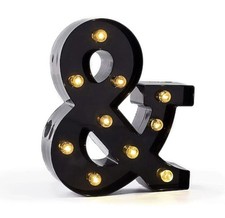Carta de metal e decoração iluminar ampersand 9" de altura X 8" de largura comprar usado  Enviando para Brazil