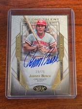 2022 Topps Tier One Baseball Johnny Bench Tier One Talent Auto /75 comprar usado  Enviando para Brazil