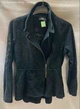 Jaqueta de motocicleta Harley-Davidson feminina preta americana zíper completo tamanho médio comprar usado  Enviando para Brazil