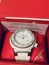 Relógio Swiss Legend Neptune WR100M tom branco e dourado coroa aparafusada nova bateria comprar usado  Enviando para Brazil