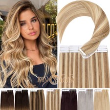 Fita 12"-24" em extensões de cabelo cabelo Remy cabelo humano 100G cabeça completa destaque reto comprar usado  Enviando para Brazil
