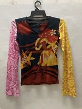 Camisa feminina Custo Barcelona manga longa gola V Havaí Aloha menina multicolorida comprar usado  Enviando para Brazil