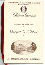 Menu 1986 château d'occasion  Villenave-d'Ornon