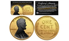 1943 gold plated for sale  Freeport