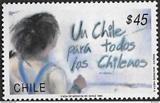 SKV) 1990. Chile. Pintura. "Um Chile para todos os chilenos". 1 selo. Perfeito estado., usado comprar usado  Enviando para Brazil