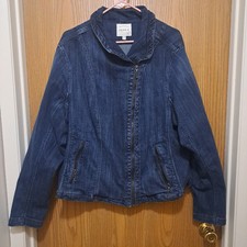 Jaqueta jeans feminina Torrid jeans assimétrica estilo moto zíper completo 2X/3X, usado comprar usado  Enviando para Brazil