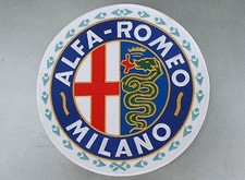 Alfa Romeo Milano Emblem Textilschild Schild - Durchmesser 250 mm *NEU* Sammler comprar usado  Enviando para Brazil