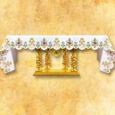 Tovaglia ricamata "Santa Madonna" taglia 400x160cm comprar usado  Enviando para Brazil
