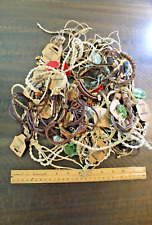 Bolsa de colares vintage NOS de cânhamo e couro pulseiras conchas revendedores artesãos comprar usado  Enviando para Brazil
