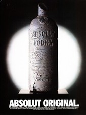 ANÚNCIO DE VODKA ABSOLUTAMENTE ORIGINAL 1994 MUITO RARO FORA DE IMPRESSÃO  comprar usado  Enviando para Brazil
