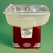 Máquina de algodón de azúcar Nostalgia vintage, caramelo duro/hilo dental, retro rojo segunda mano  Embacar hacia Mexico