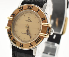 [Perto de ESTADO PERFEITO] OMEGA Constellation K18 relógio feminino de couro ouro amarelo 24 mm Japão comprar usado  Enviando para Brazil