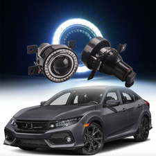 Para Honda Civic 2016-2019 Blanco LED Halo Anillo Luces Antiniebla Lámpara Ojos de Ángel con Bombillas segunda mano  Embacar hacia Mexico
