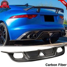 Para Jaguar F-TYPE 2 portas 2013-2019 CARBONO REAL para-choque traseiro difusor lábio com luz comprar usado Para Jaguar F-TYPE 2 portas 2013-2019 CARBONO REAL para-choque traseiro difusor lábio com luz comprar usado  Enviando para Brazil