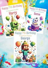 Personalised minecraft birthda for sale  DONCASTER