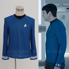 Camisa Star Trek Primeiro Oficial Spock Uniforme Azul Fantasia Cosplay Carnaval Diário comprar usado  Enviando para Brazil