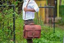 Usado, Bolsa de couro italiana carteiro ombro couro vintage estilo grande para laptop 18" comprar usado  Enviando para Brazil
