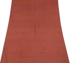Tela artesanal de seda pura multiusos chatarra remanente de sari marrón de colección Sushila segunda mano  Embacar hacia Mexico