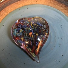 Glass heart paperweight for sale  Baltimore