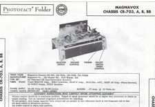1956 MAGNAVOX CR-703 RECEPTOR Tubo AM RÁDIO Fotofato MANUAL Esquema 703A 703B comprar usado  Enviando para Brazil