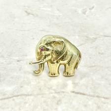 Broche de elefante vintage ouro amarelo 18K por Carvin French - Broche de elefante dourado comprar usado  Enviando para Brazil