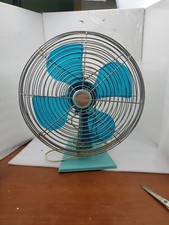 Raro Vintage Oscilante Temp-Master Fan 11 1/2 "LÂMINA AZUL RARA  comprar usado  Enviando para Brazil