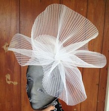 White crin fascinator for sale  MAIDENHEAD
