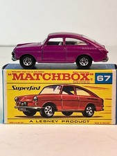 Matchbox Superfast No. 67 Volkswagen 1600 com caixa original, corpo rosado comprar usado  Enviando para Brazil