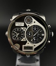 Relógio masculino Diesel Mr Daddy cronógrafo branco preto pulseira de couro várias vezes comprar usado  Enviando para Brazil