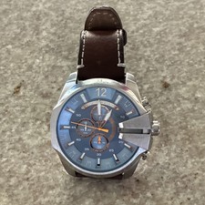 Diesel DZ4458 Mega Chief relógio cronógrafo masculino pulseira de couro data quartzo SS comprar usado  Enviando para Brazil