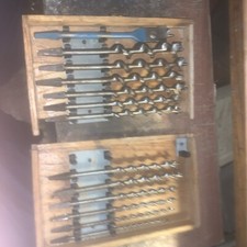 Conjunto de brocas vintage raras Irwin centro sólido em caixa de madeira, usado comprar usado  Enviando para Brazil