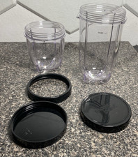 2 copos de peças de reposição para frasco liquidificador Magic Bullet 2 tampas 1 aro comprar usado  Enviando para Brazil