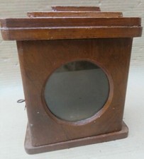 Vitrine de madeira antiga mini armário vitrine angustiada vidro redondo original comprar usado  Enviando para Brazil