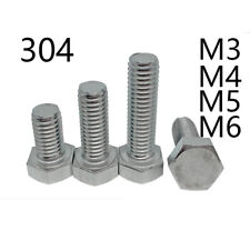 M3 M4 M5 M6 304 Aço Inoxidável Hexagonal Parafusos Cabeça Sextavada Tampa Parafusos DIN933 comprar usado  Enviando para Brazil