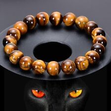 Pulseira masculina feminina olho de tigre feita à mão pedra natural olho de tigre miçangas pulseira comprar usado  Enviando para Brazil