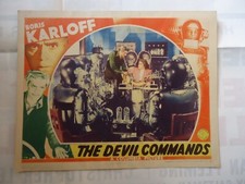 Usado, BORIS KARLOFF/THE DEVIL COMMANDS/ UL6J/cartão de lobby original comprar usado  Enviando para Brazil