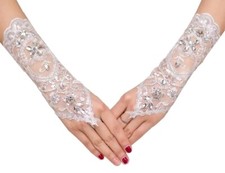 Guanti sposa pizzo usato  Italia