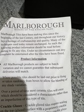 Marlborough tiles crackle for sale  STROUD