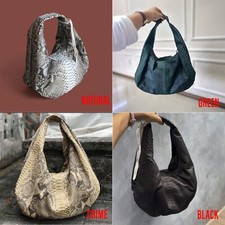 Bolsa hobo de couro pele de cobra genuína tradicionalmente feita à mão, usado comprar usado  Enviando para Brazil