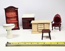 Lote de 6 peças de móveis de madeira em miniatura para casa de bonecas comprar usado  Enviando para Brazil