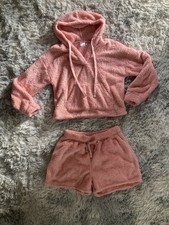 Conjunto de 2 Peças de Moletom Cropped e Shorts No Boundaries Pink Fleece Tamanho Pequeno comprar usado  Enviando para Brazil