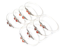 VENDA A GRANEL!! Pulseira de pedra preciosa cornalina atacado lote de 2 pedras joias de prata 925 comprar usado  Enviando para Brazil