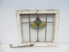 Painel de vitral antigo vintage antigo madeira vitoriana novo 18x17" comprar usado  Enviando para Brazil