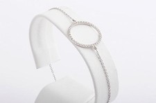 Bransoletka 750 18 Kt białe złoto brylanty diament długość 17,6 cm nowa! - na sprzedaż  Wysyłka do Poland