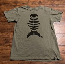 Camisa Hurley Fish Bones esqueleto verde oliva tamanho médio M, usado comprar usado  Enviando para Brazil